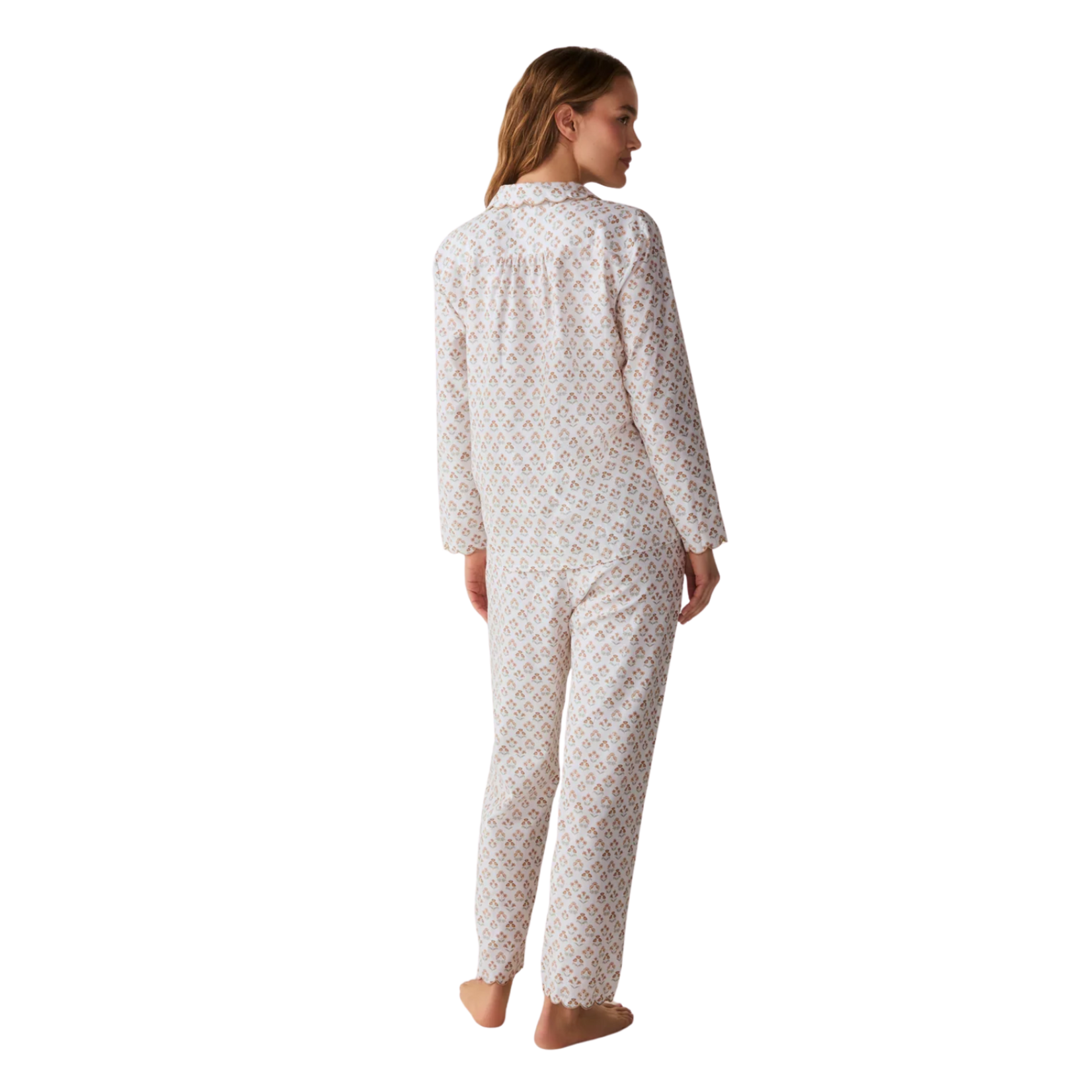 Petite Plume Women's Twill Colette Pajama Set Estate Garden
