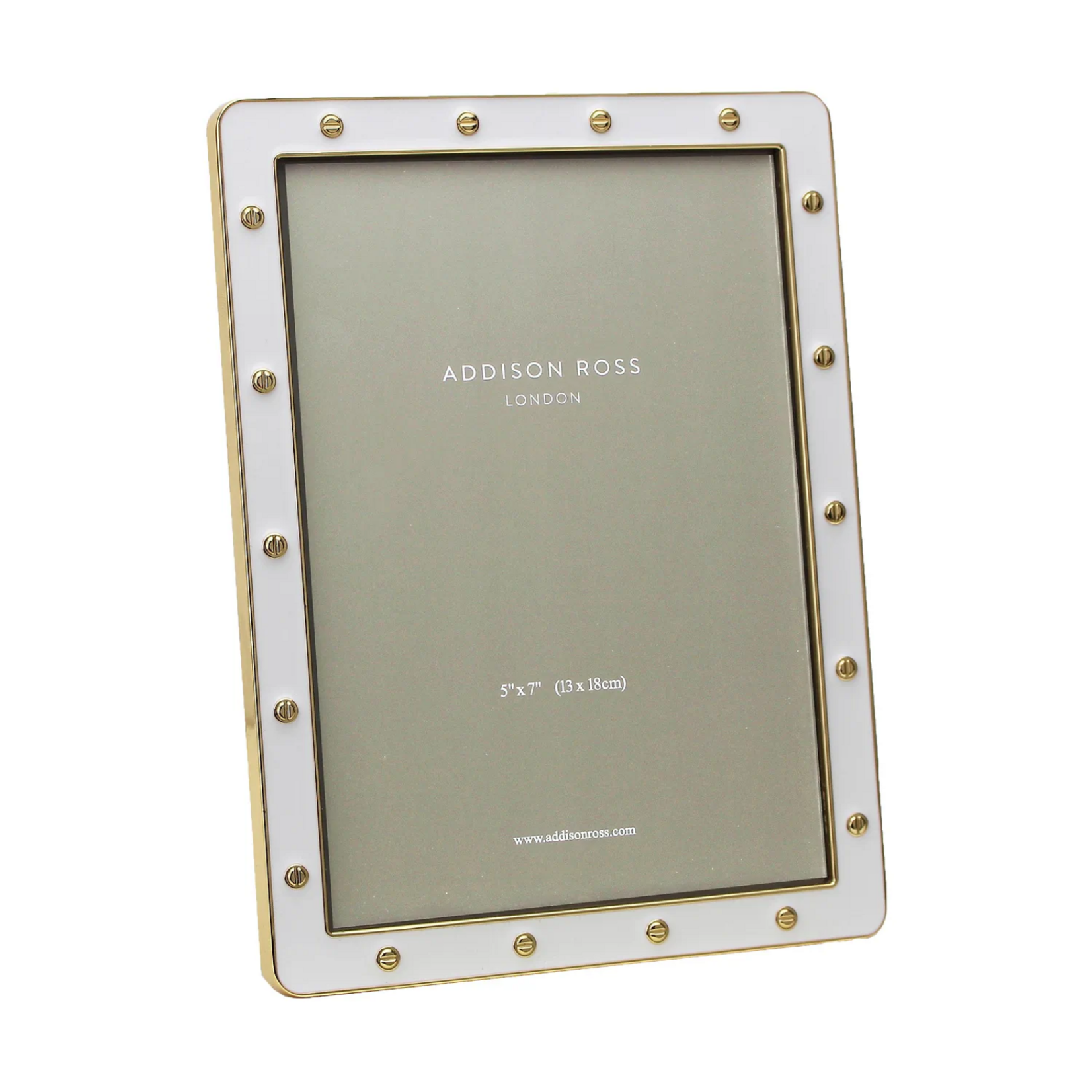 Addison Ross Addison Ross White Enamel & Gold Locket Frame - 5x7