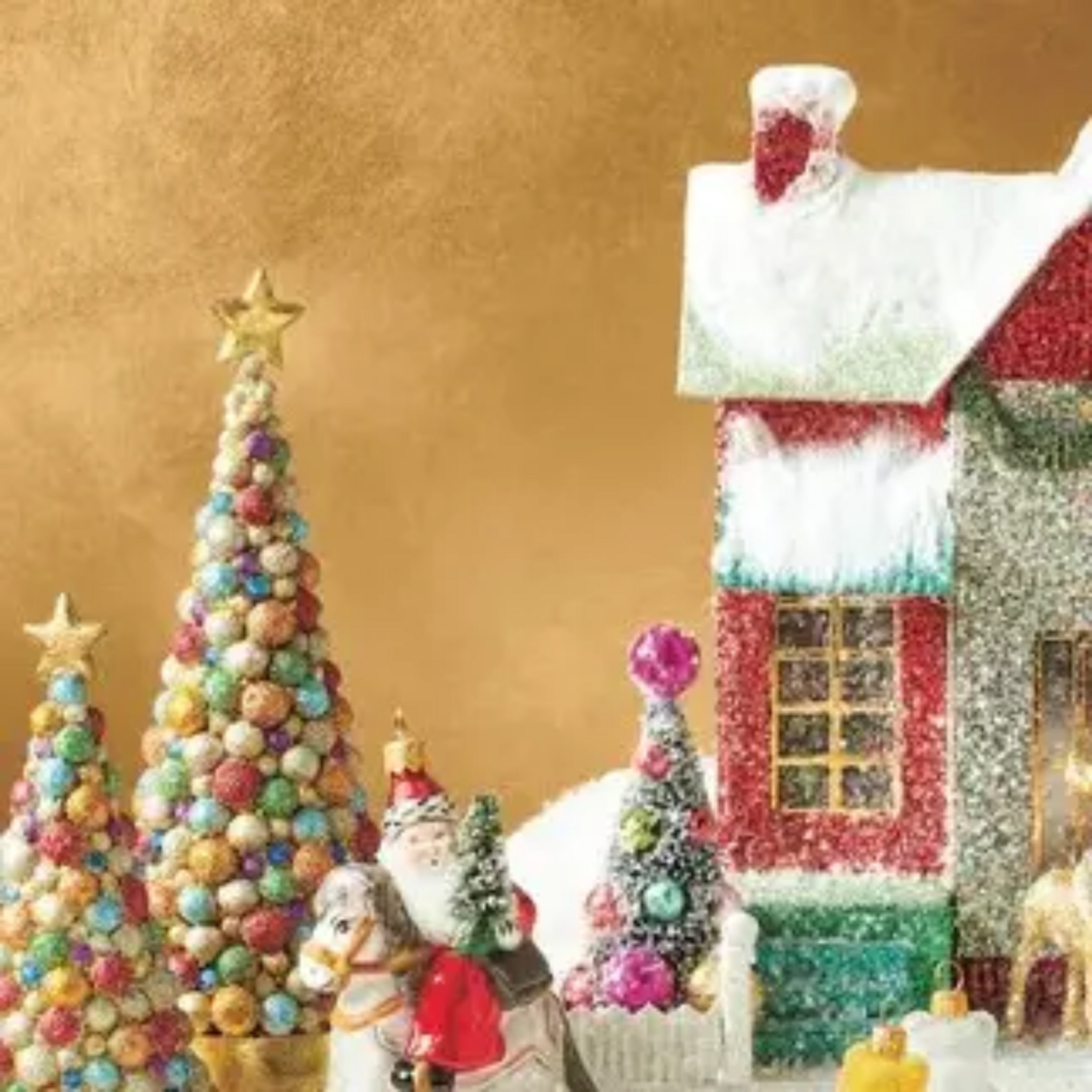 9" Bolsie Cone Tree - Ivory/Multicolor