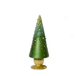 7" Bedazzled Cone Tree - Evergreen