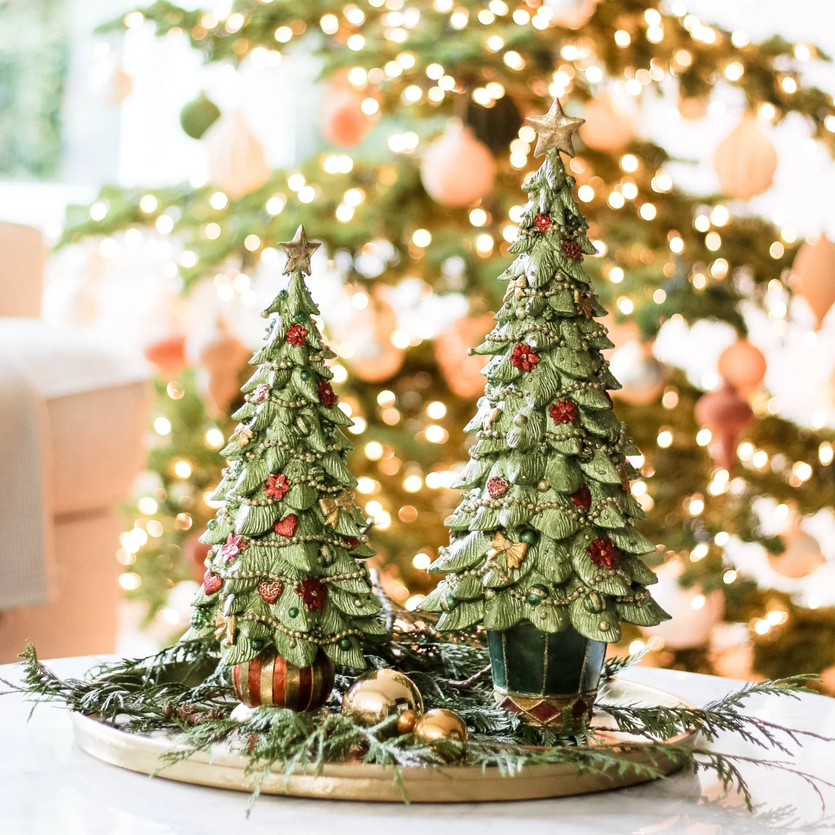 17" Merry Traditions Cone Tree - Blooming Lime