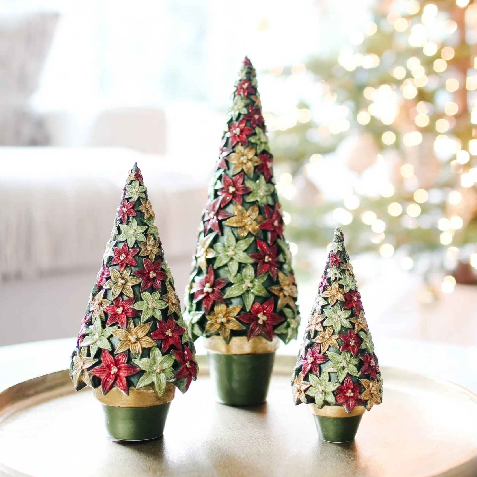 13" Stargazer Cone Tree - Traditional Green