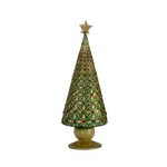 9" Diamond Burst Cone Tree - Traditional Green