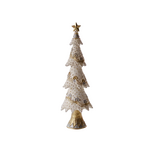 9" Floral Swirly Garland Neo Tree -Ivory