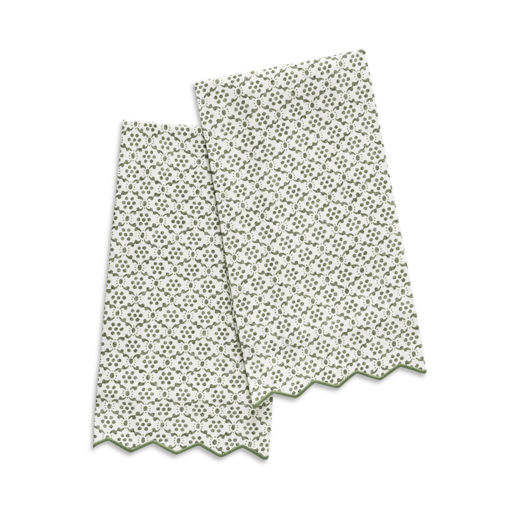 Matouk Matouk Laksha Linen Guest Towel Set of 2 - Clover