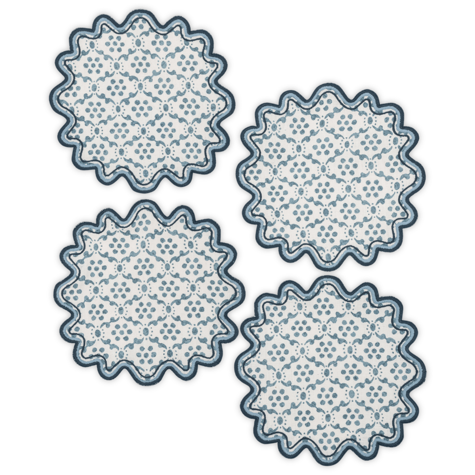 Matouk Matouk Laksha Cocktail Napkins Set of 4 - Lapis
