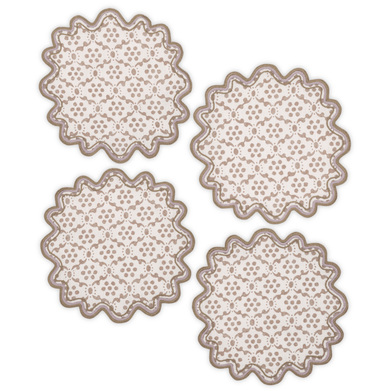 Matouk Matouk Laksha Cocktail Napkins Set of 4 - Oak