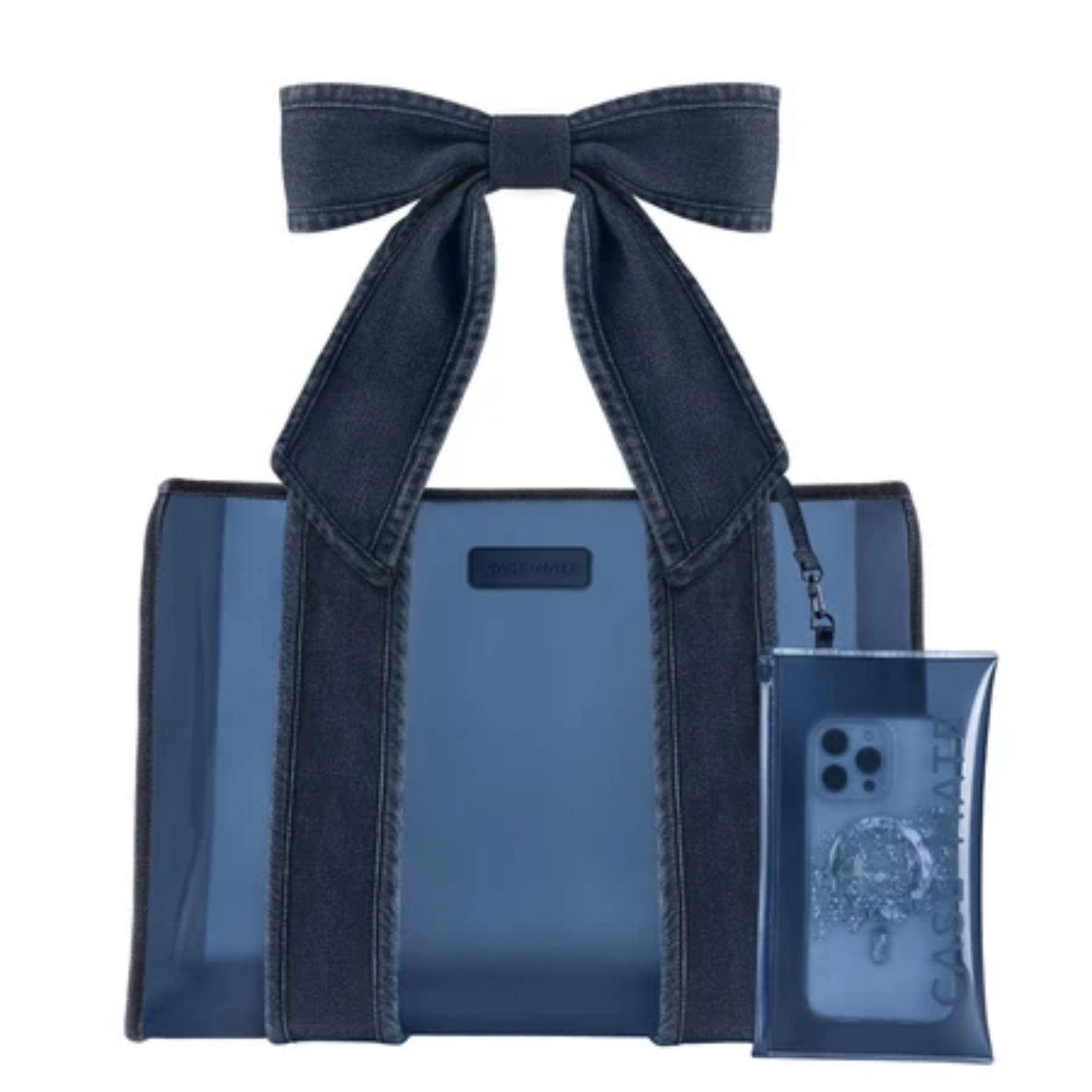 Case Mate Jelly Tote with Phone Pouch Denim Bow