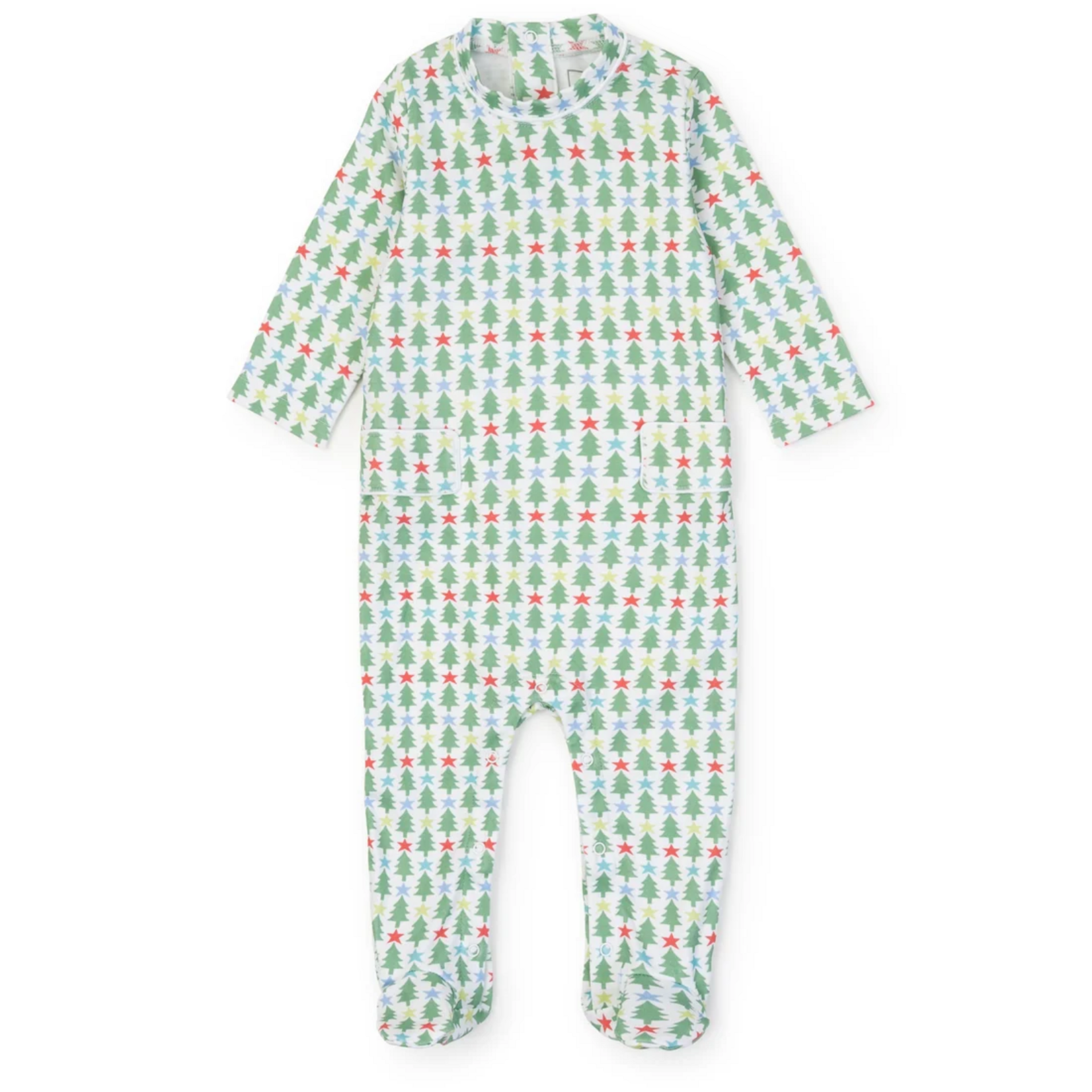 Lila + hayes Preston Boys Romper - Tree Topper Stars