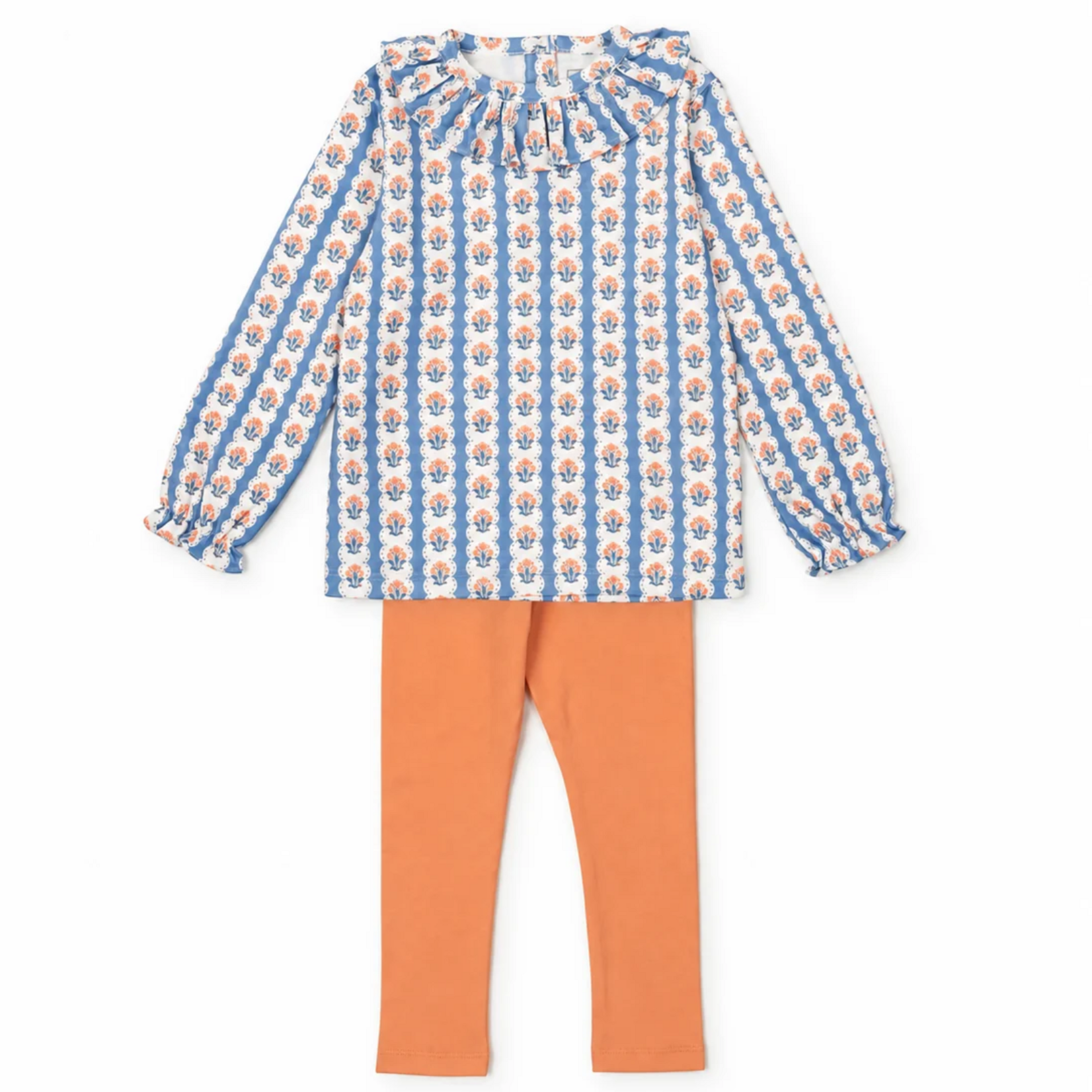 Lila + hayes Lulu Girls Legging Set - Harvest Ribbon Floral