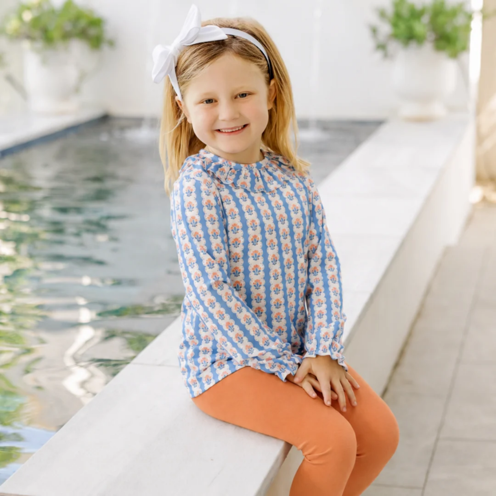 Lila + hayes Lulu Girls Legging Set - Harvest Ribbon Floral