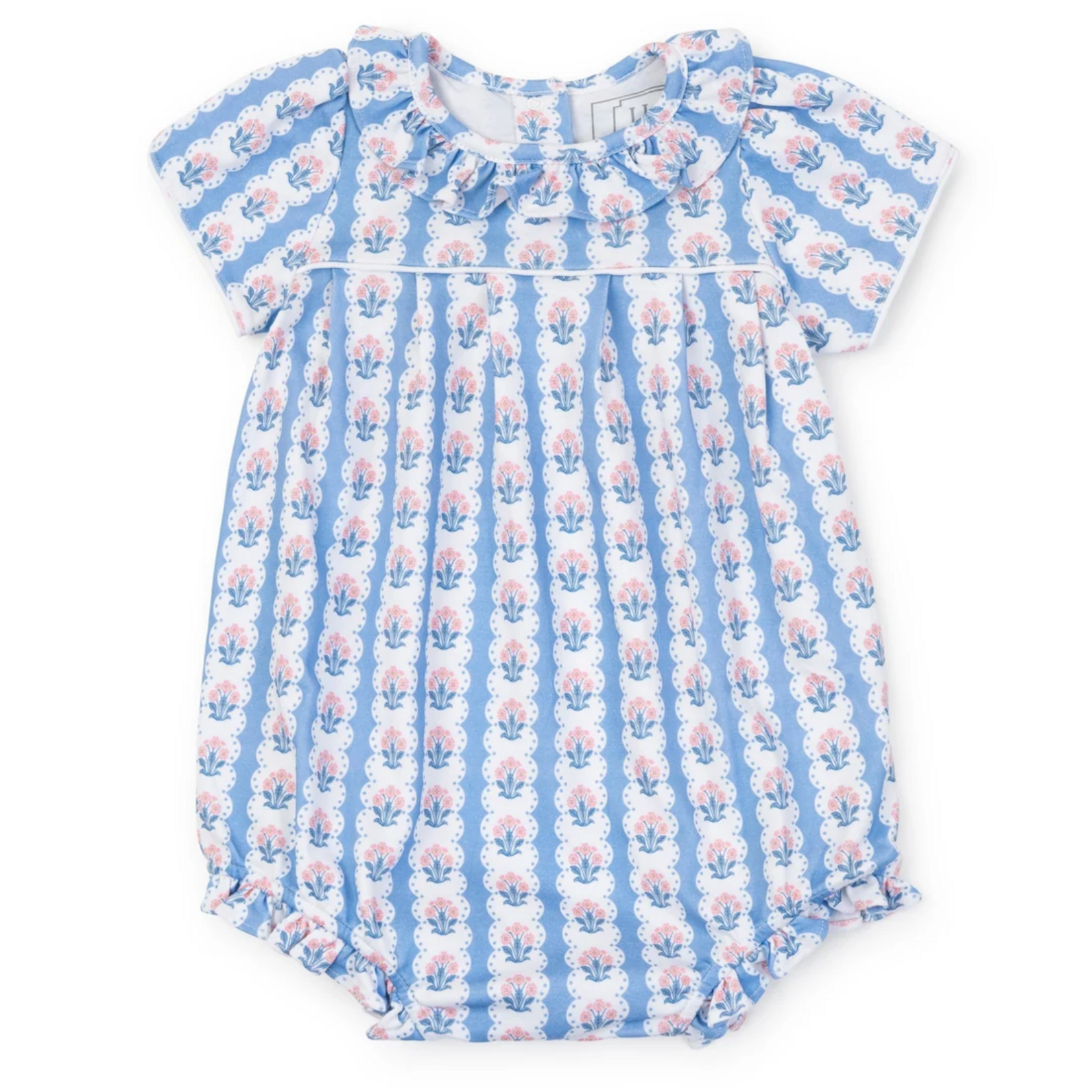 Lila + hayes Charlotte Girls Pima Cotton Bubble - Harvest Ribbon Floral