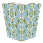 Marye- Kelley English Garden Blue by Laura Park Scalloped Wastebasket