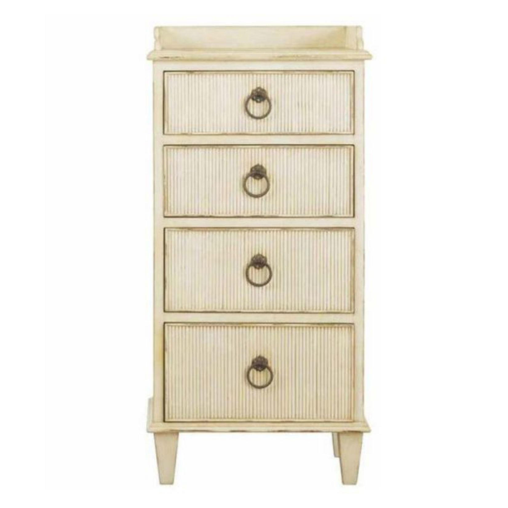 Modern History Four Drawer Gustavia Bedside Cabinet