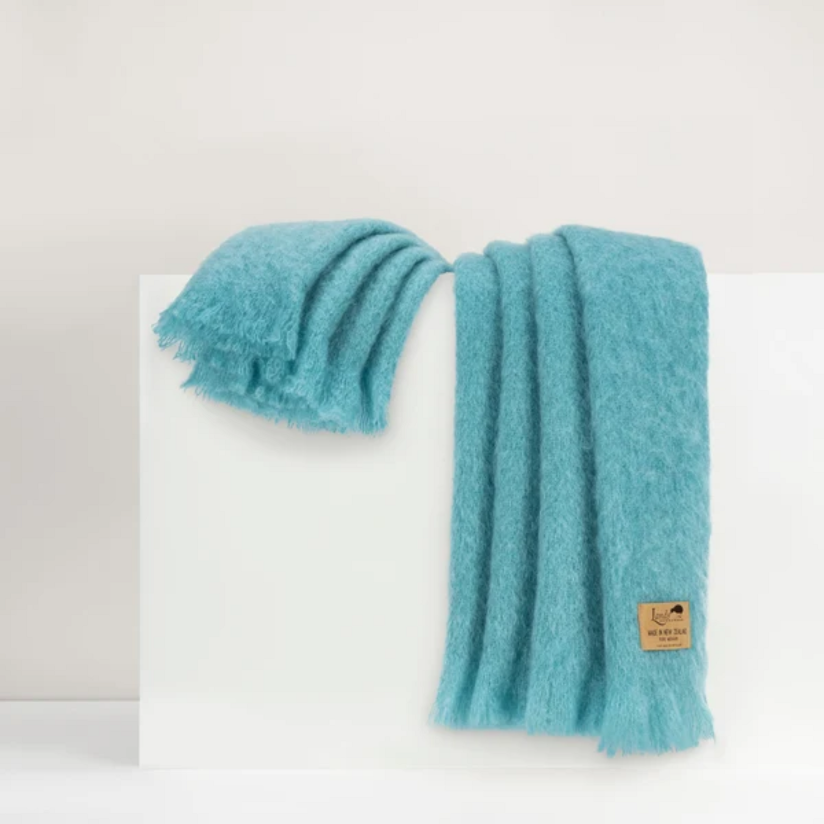 Sea Spray Brushed Mohair Throw