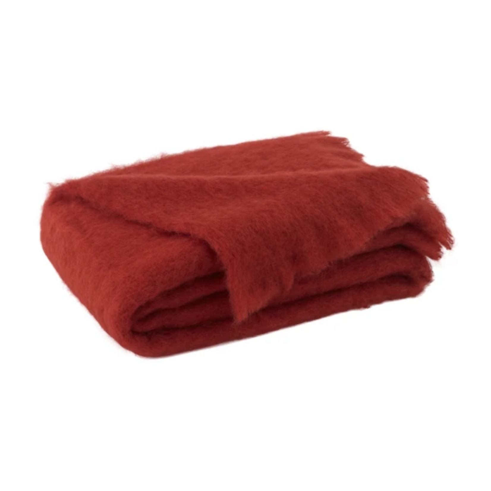 Russet Brushed Mohair Throw