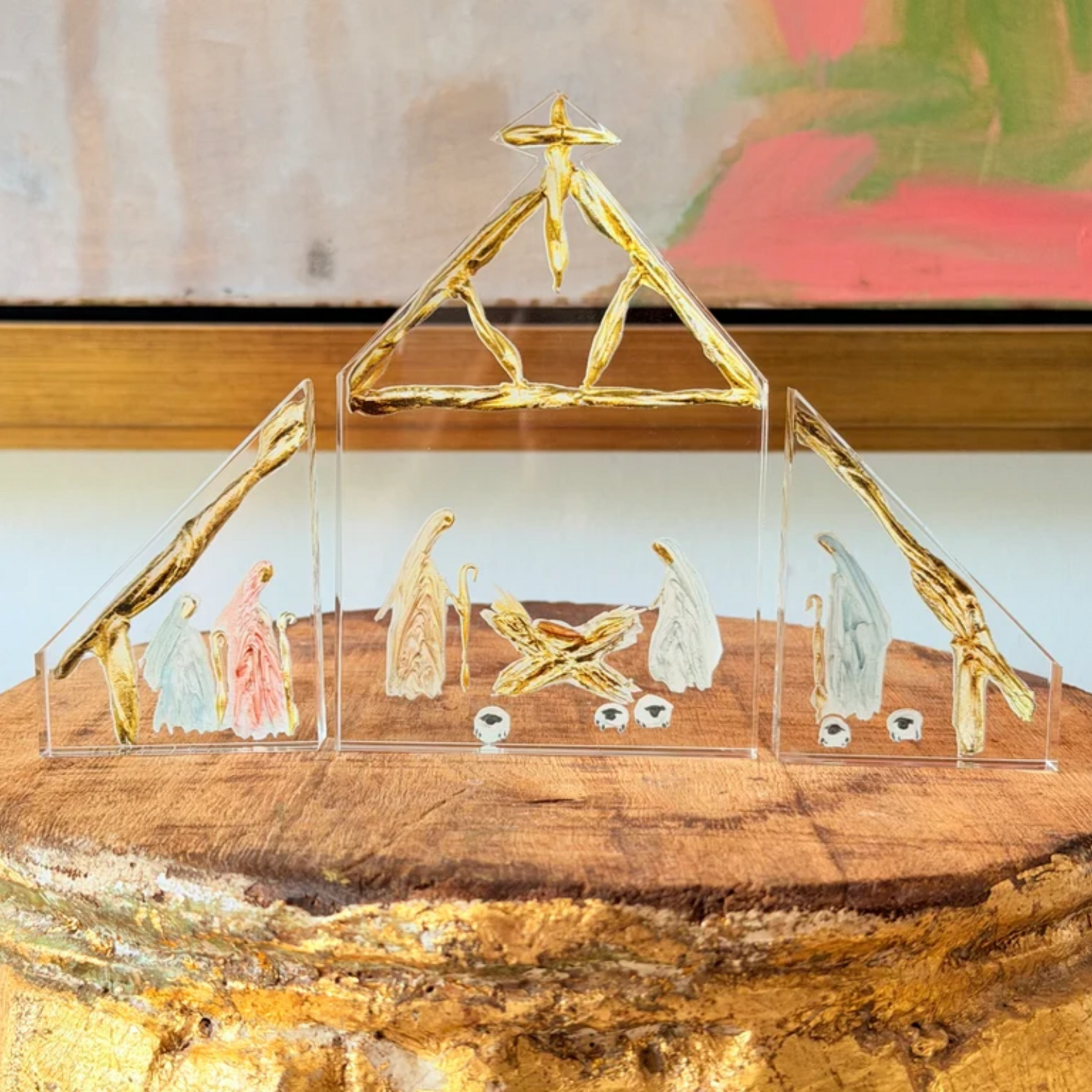 Debra Hewitt 3 Piece Acrylic Nativity