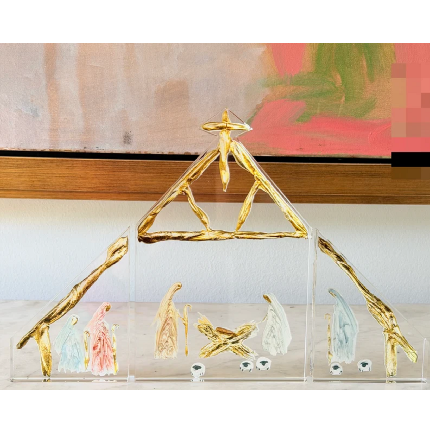 Debra Hewitt 3 Piece Acrylic Nativity