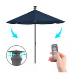Discount Central 9' Smart Market Umbrella with Remote, Wind Sensor and Solar Panel