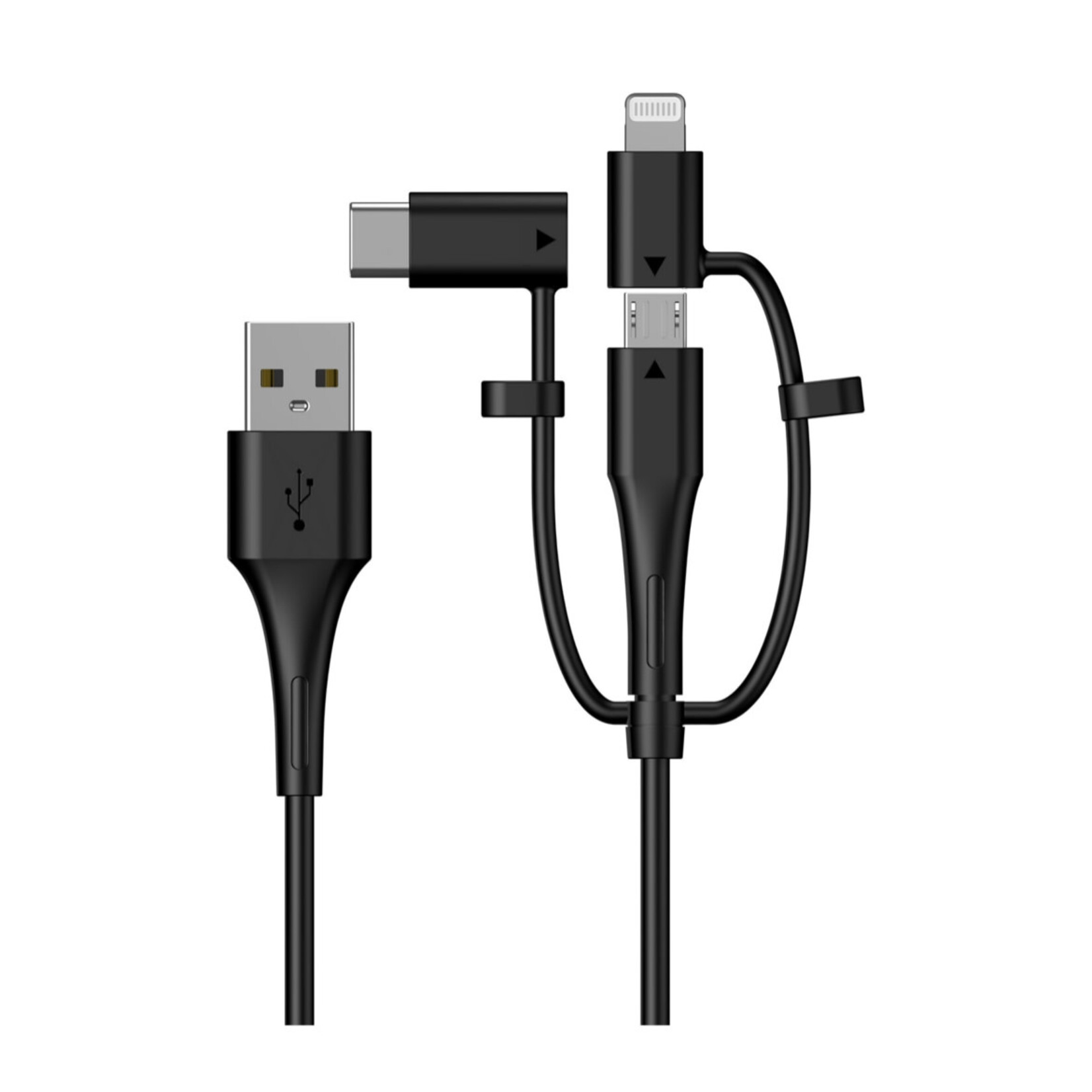Discount Central 3 ft usb to multi attachment charging cable