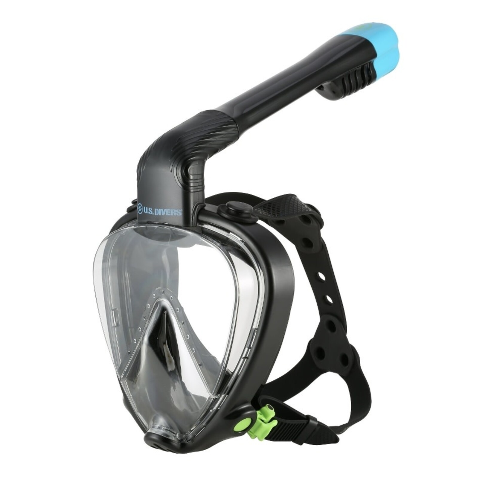 Discount Central U.S. Divers Dryview Full-Face Snorkeling Mask, Black L/LX