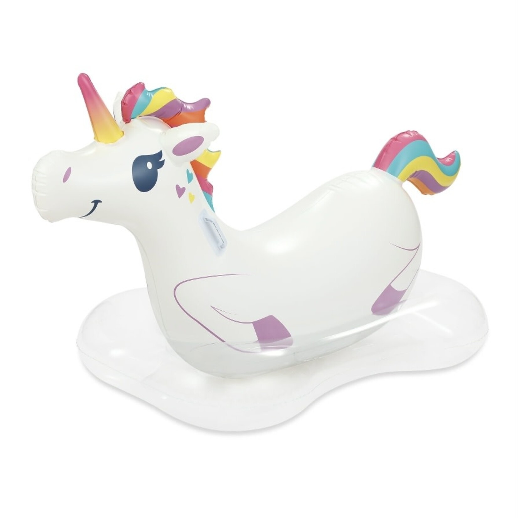 Discount Central Inflatable Unicorn Ride-on Pool Float, White, for Kids and Adults