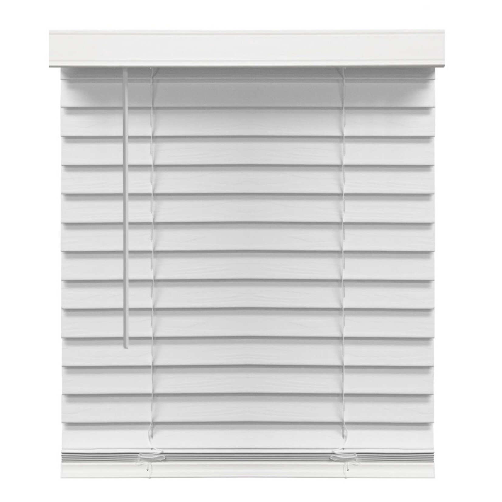 Discount Central Richfield Studios 2 Cordless Faux Wood Blinds, White