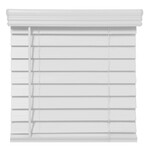 Discount Central Richfield Studios 2.5 Cordless Faux Wood Blinds, White