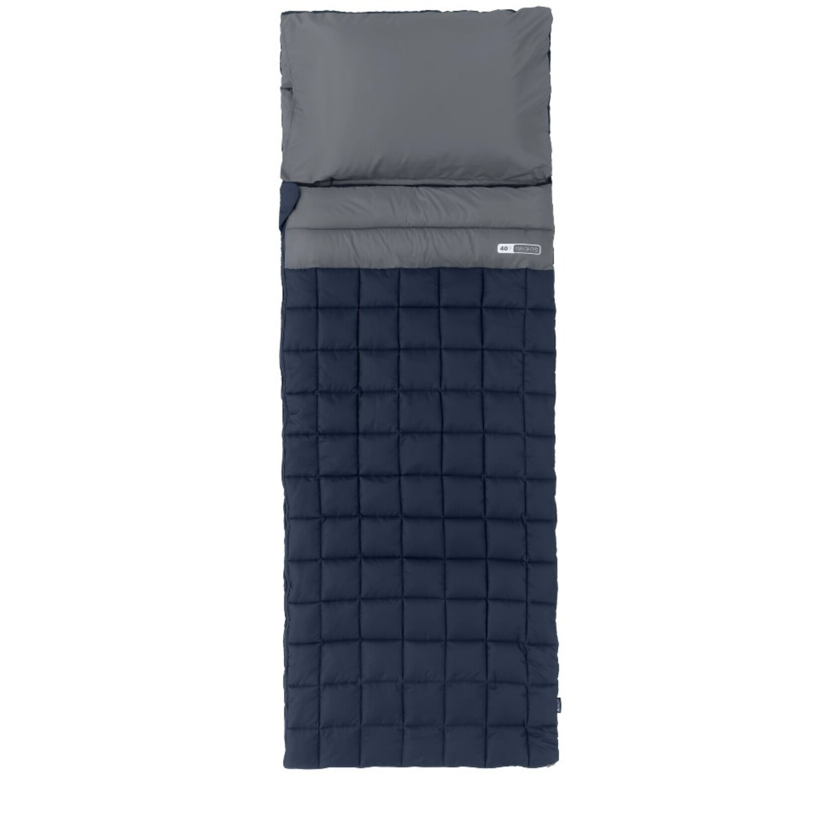 Discount Central Ozark Trail 40F Weighted Sleeping Bag  Navy & Gray (95 in. x 34 in.)