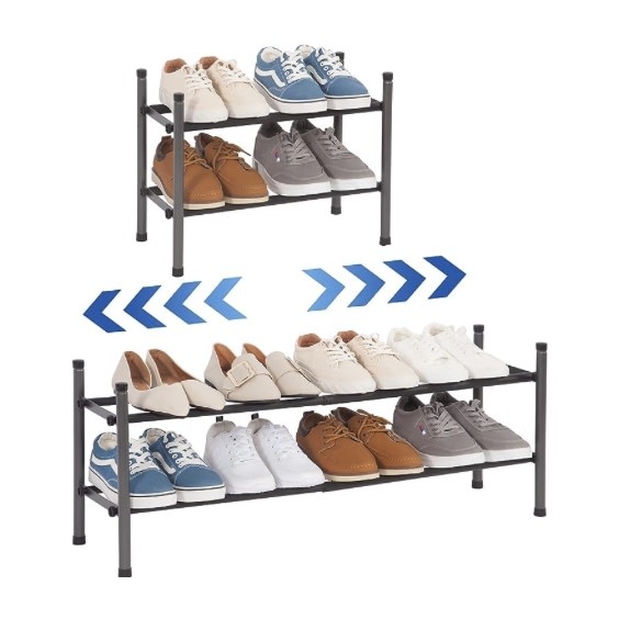 Discount Central STORAGE MANIAC Expandable Shoe Rack, Stackable Shoe