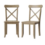 Discount Central Set of 2 Litchfield X-Back Dining Chair Light Brown