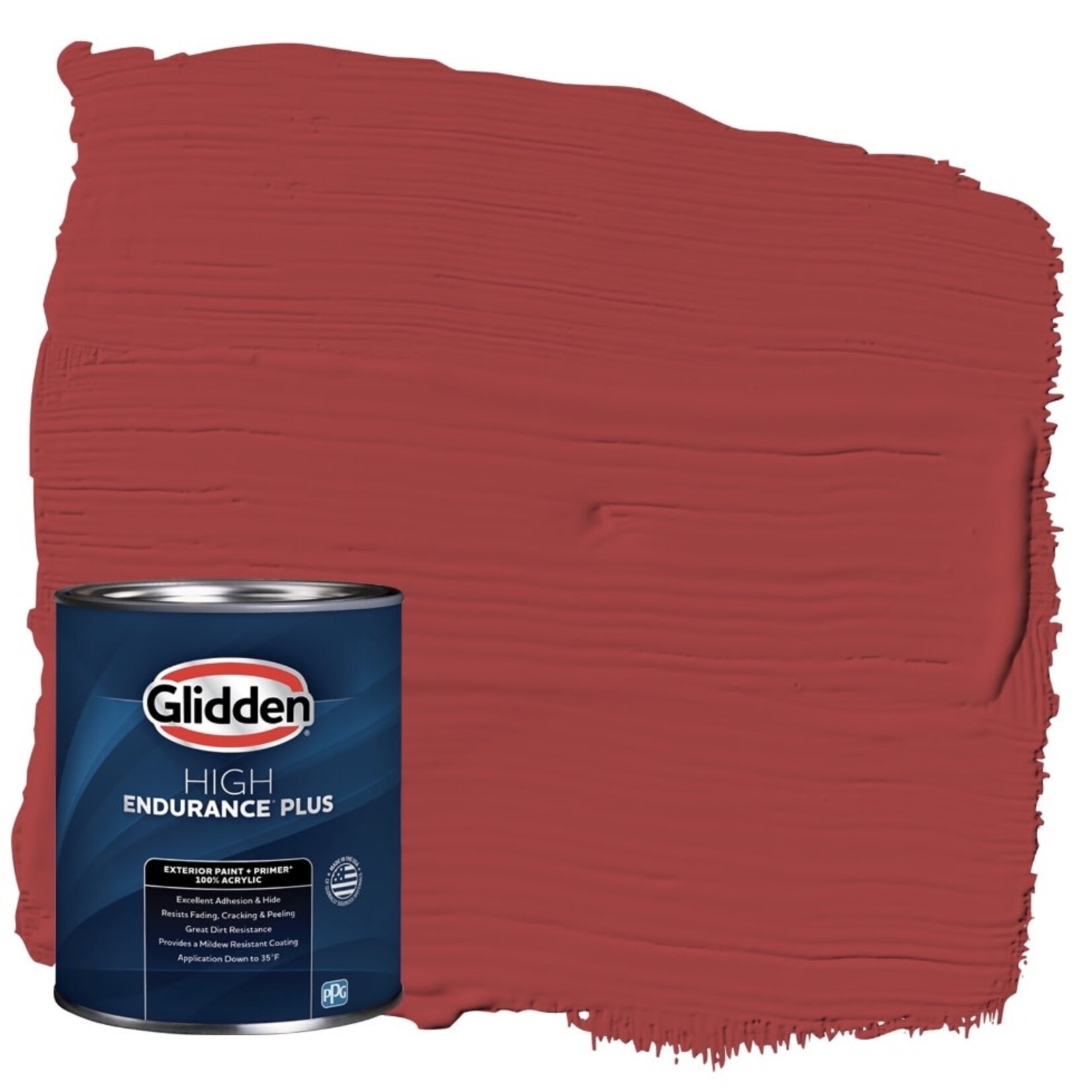 Discount Central Glidden HEP Exterior Paint+Primer, Semi-Gloss, Red Gumball, 28.5oz