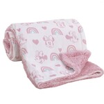 Discount Central Disney Minnie Mouse Rainbow and Hearts Blanket