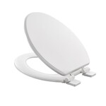 Discount Central Moments Wood White Elongated Soft Close Toilet Seat