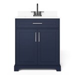 Discount Central Harwell 30in Blue Bathroom Vanity WITH TOP