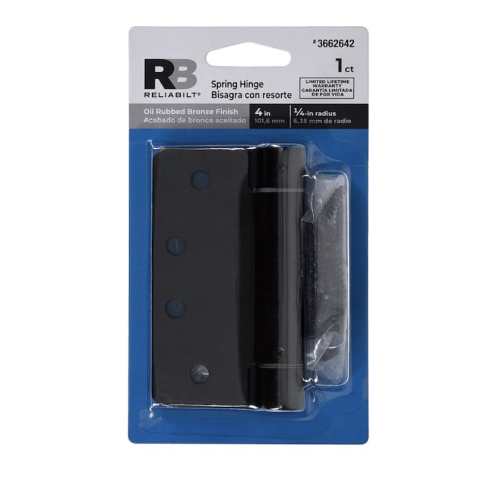 Discount Central Radius Bronze Spring Interior Door Hinge, 4x1/4”