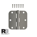 Discount Central 3.5x5/8” Radius Satin Nickel Interior Door Hinge, 10pcs