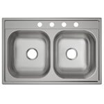 Discount Central 33-in x 22-in Stainless Steel Kitchen Sink