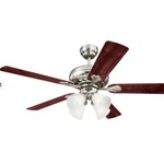 Discount Central Westinghouse 52inch Ceiling Fan Brushed Nickel 72359