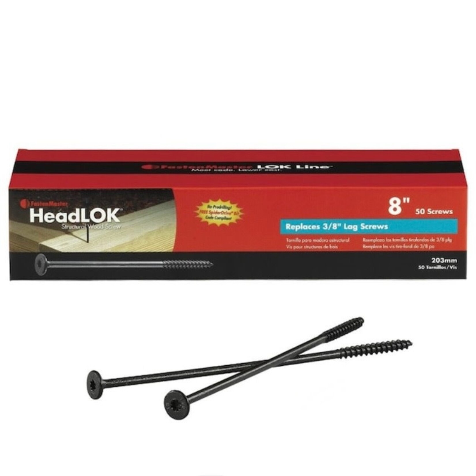 Discount Central 8-in Black Structural Wood Screw