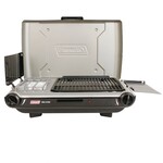 Discount Central Coleman Tabletop Propane Gas Camping 2-in-1 Grill/Stove 2-Burner, Gray