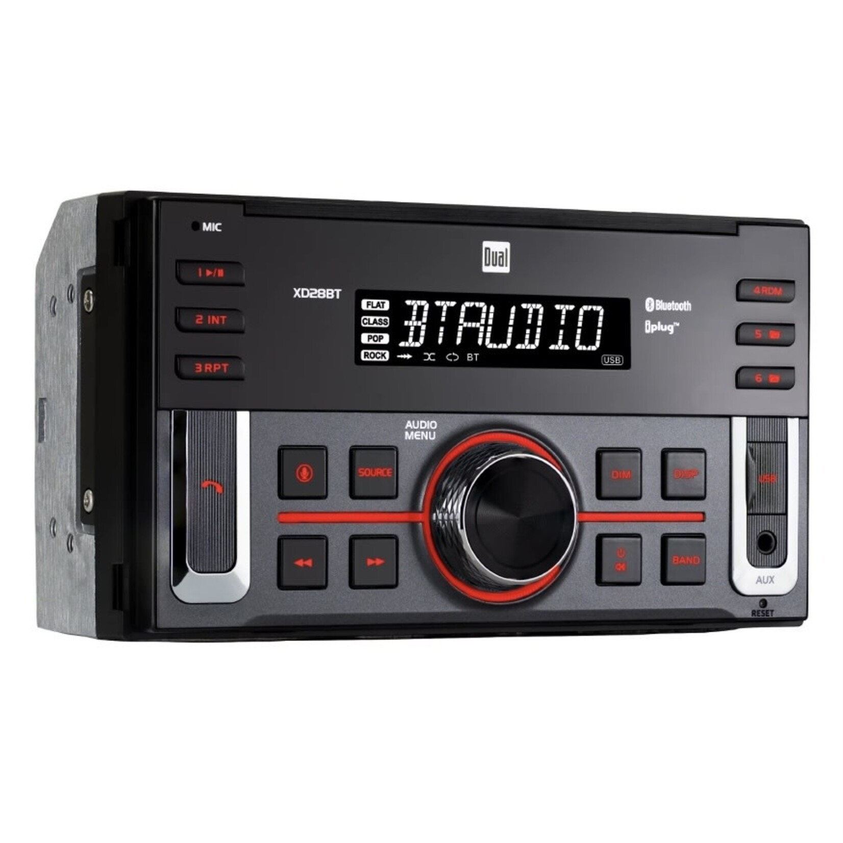 Discount Central Dual Electronics XD28BT LCD Double Din Car Stereo with Bluet