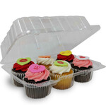 Discount Central 6 ct Large cupcake/cinnamon roll container pack of 125
