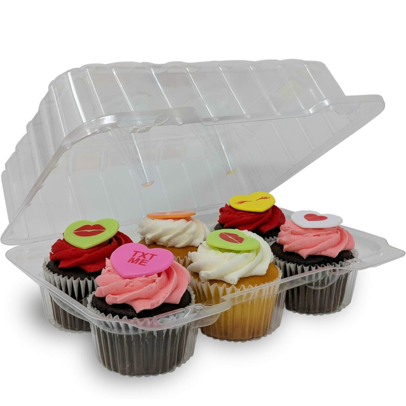 Discount Central 6 ct Large cupcake/cinnamon roll container pack of 125