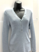 Tribal H.bluestone v-neck weave neck sweater