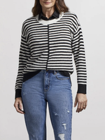 Tribal Black/ white stripe crew neck sweater