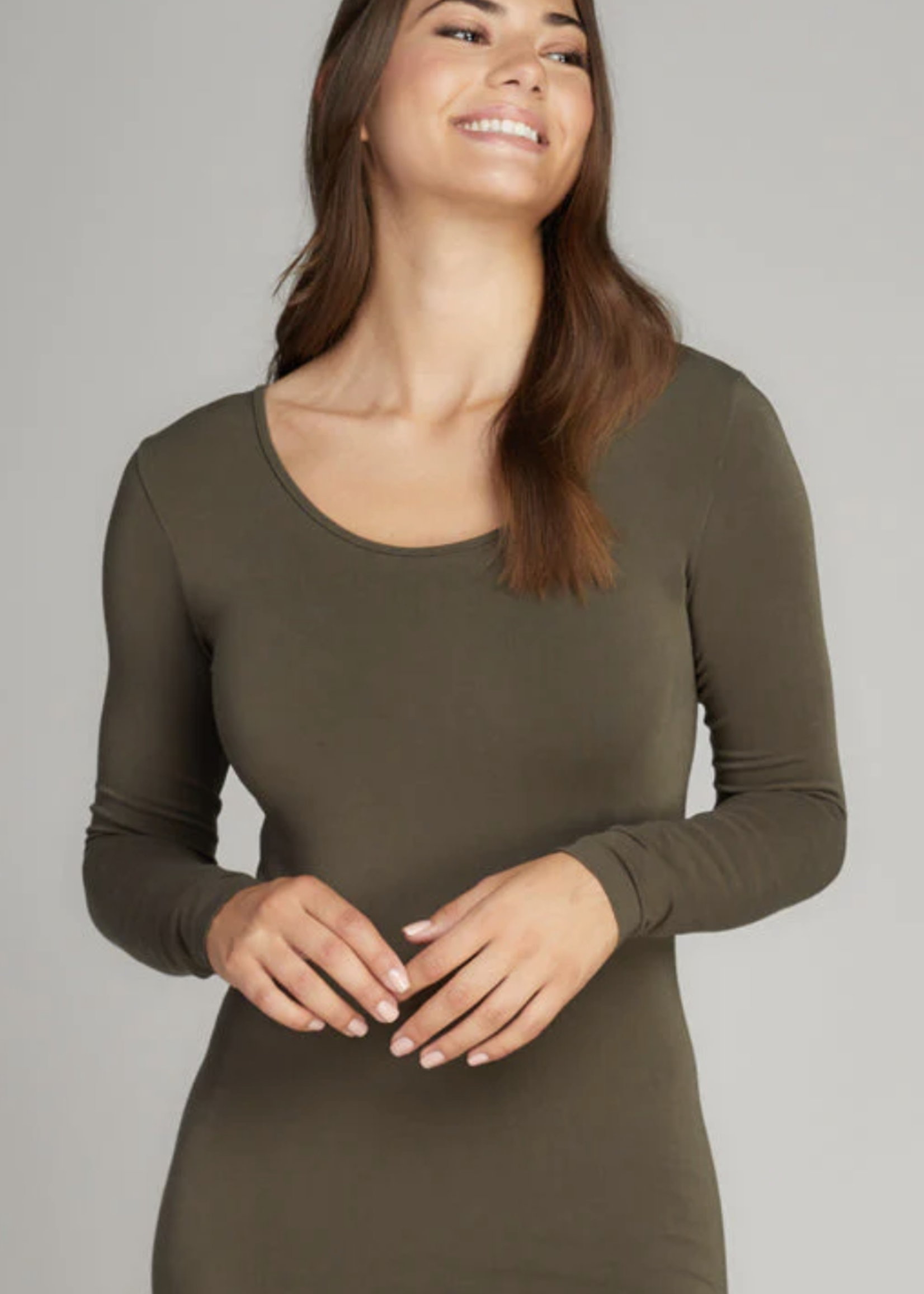 C'est moi Scoop neck long sleeve top