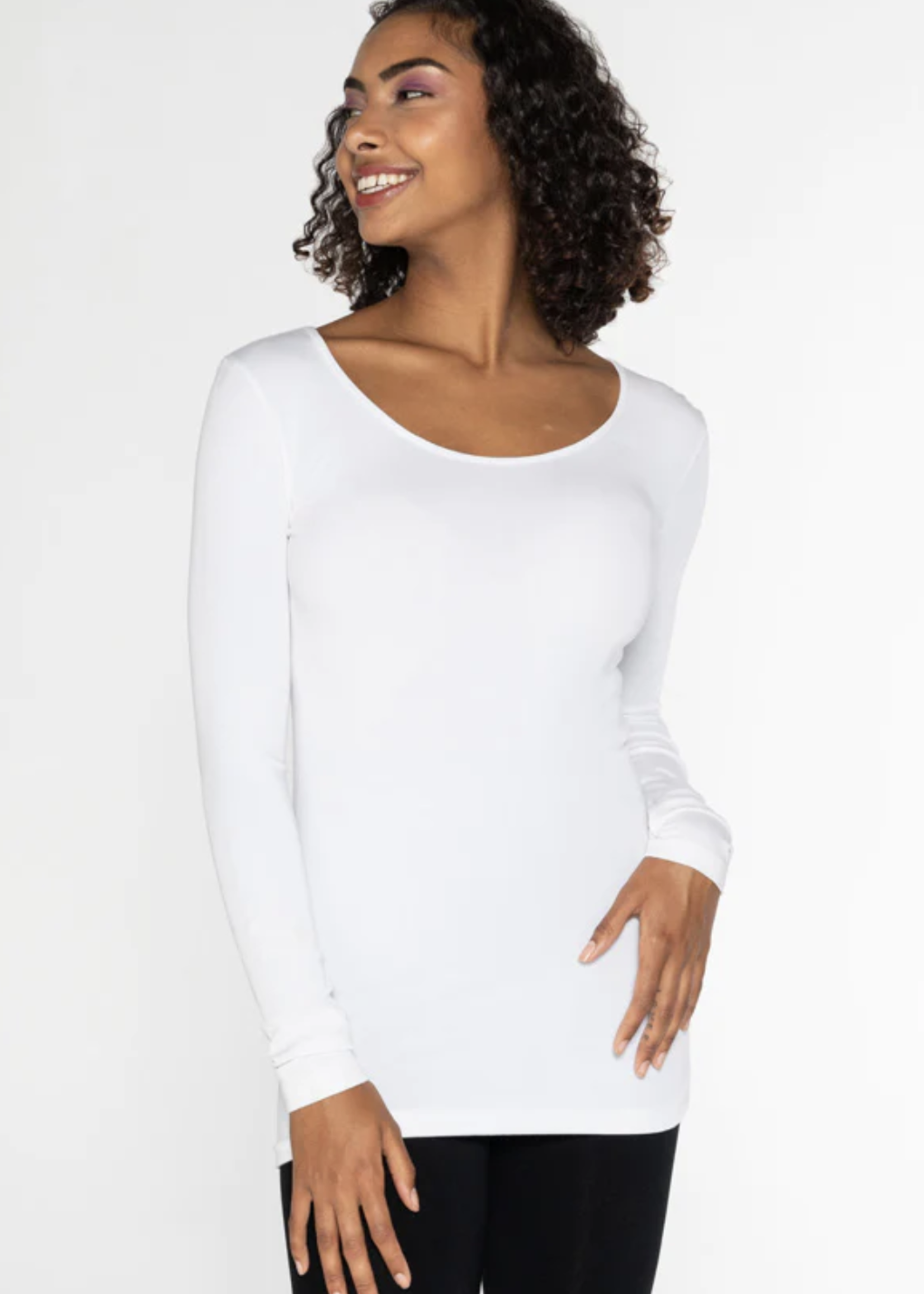 C'est moi Scoop neck long sleeve top