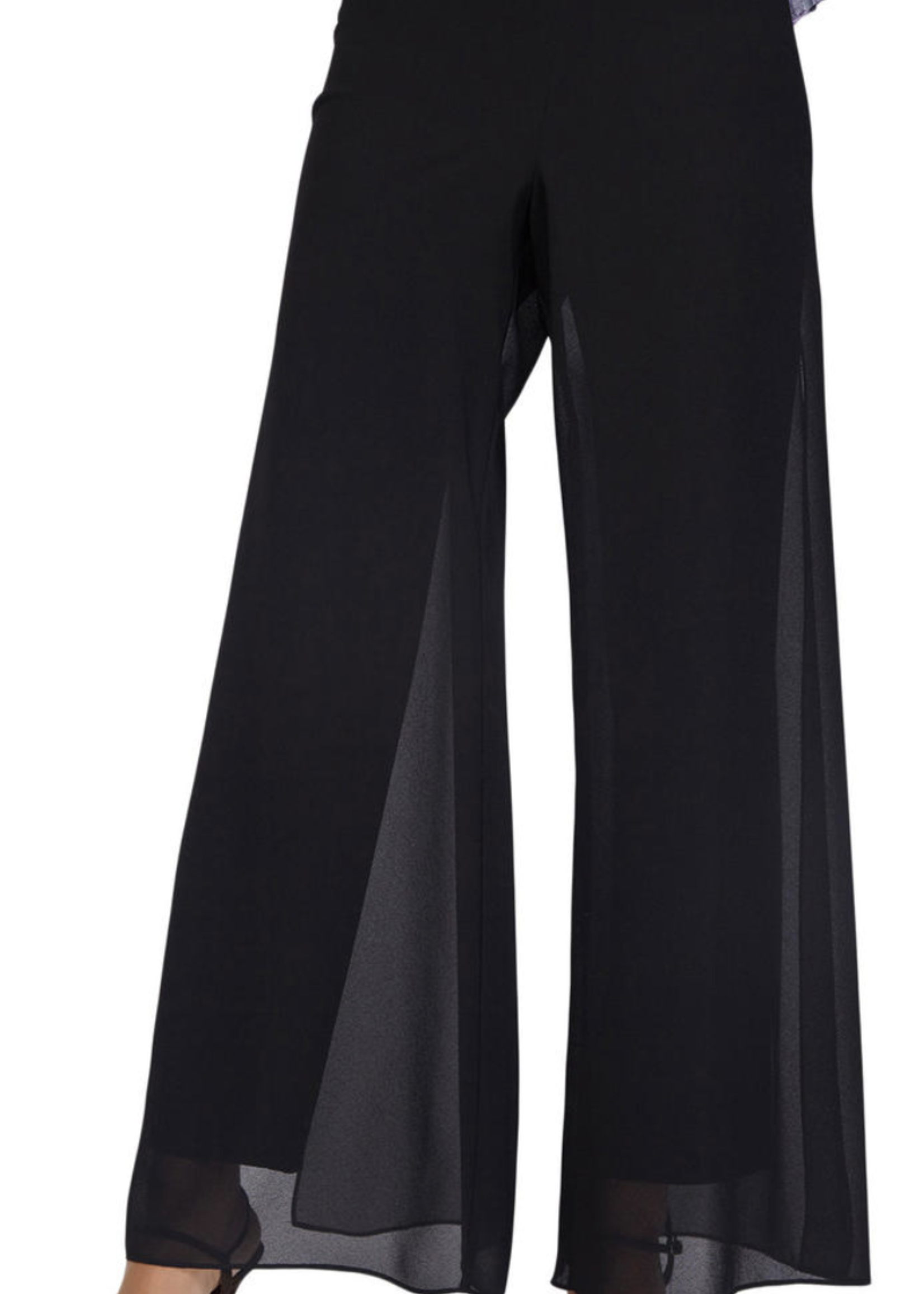 Alex evening Chiffon overlay dress pant