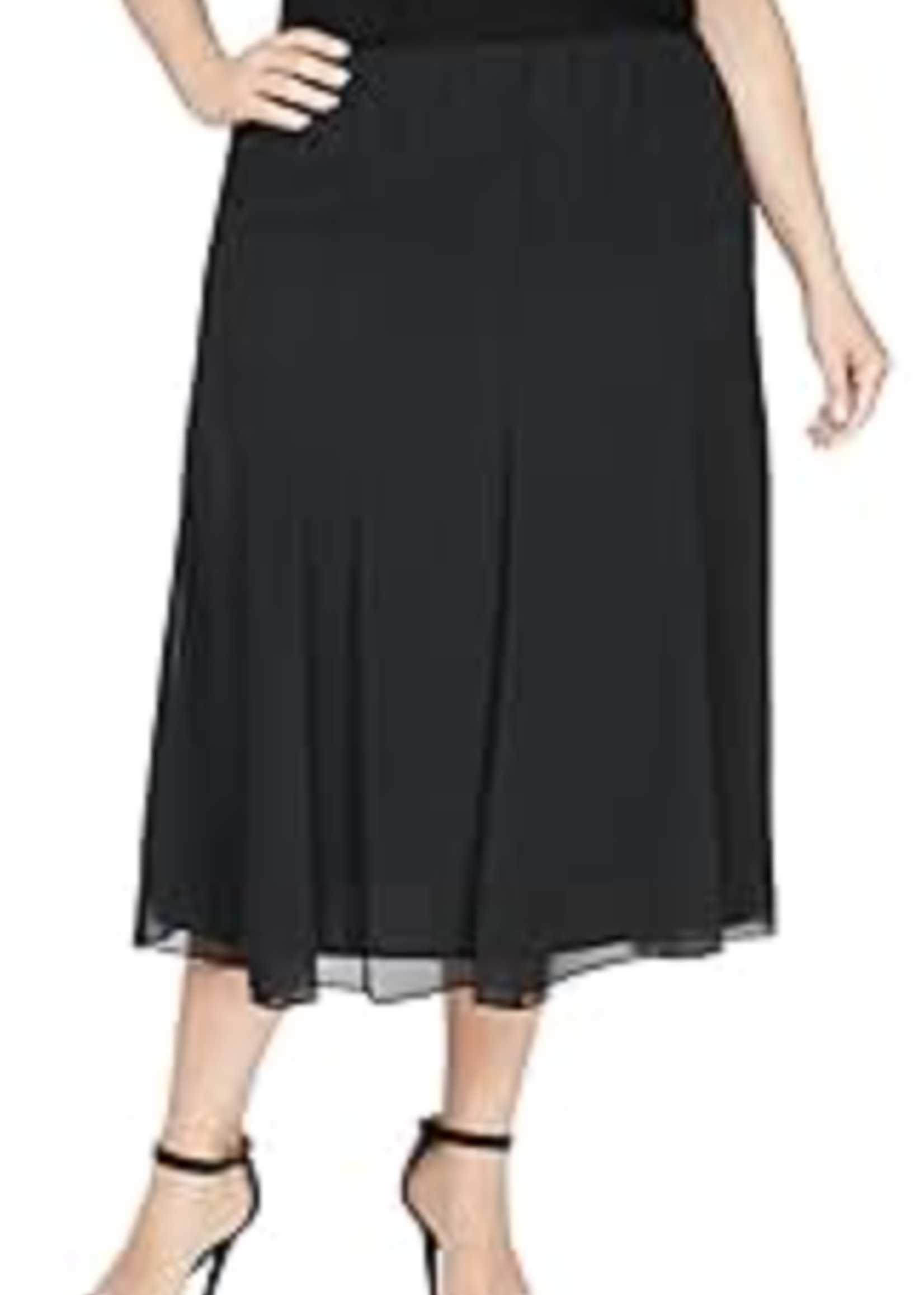 Alex evening Chiffon Plus size tea length skirt